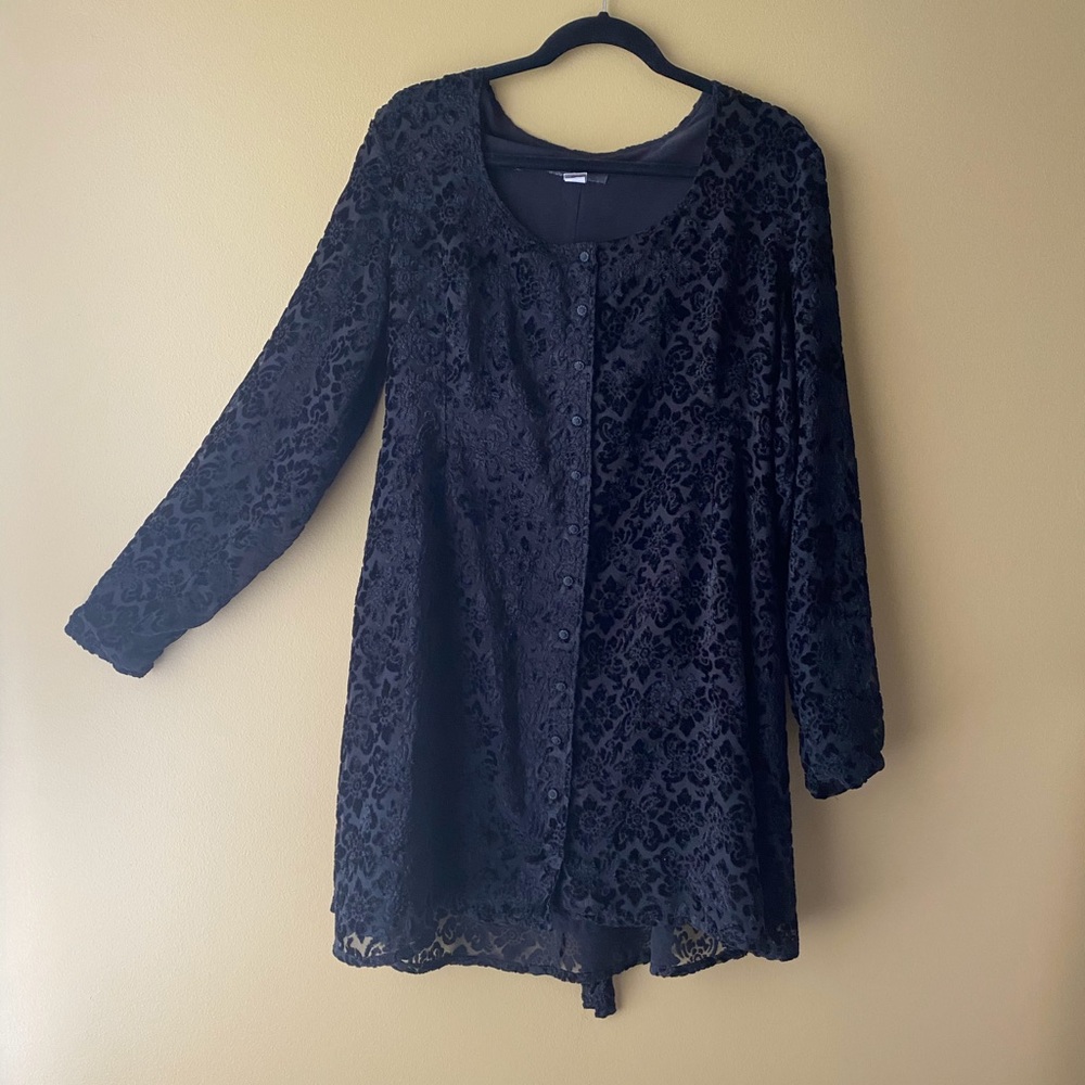 Black evening mini dress